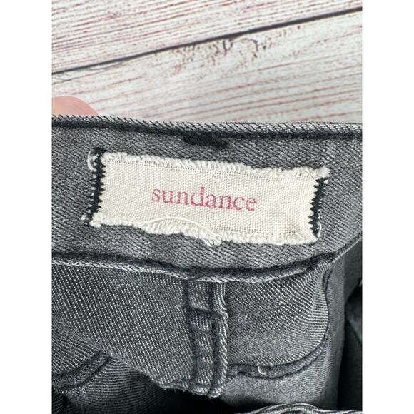 Sundance Sequined Tapered Leg Stretch Jeans Womens Size 32 Gray Light Wash Denim - Picture 8 of 13